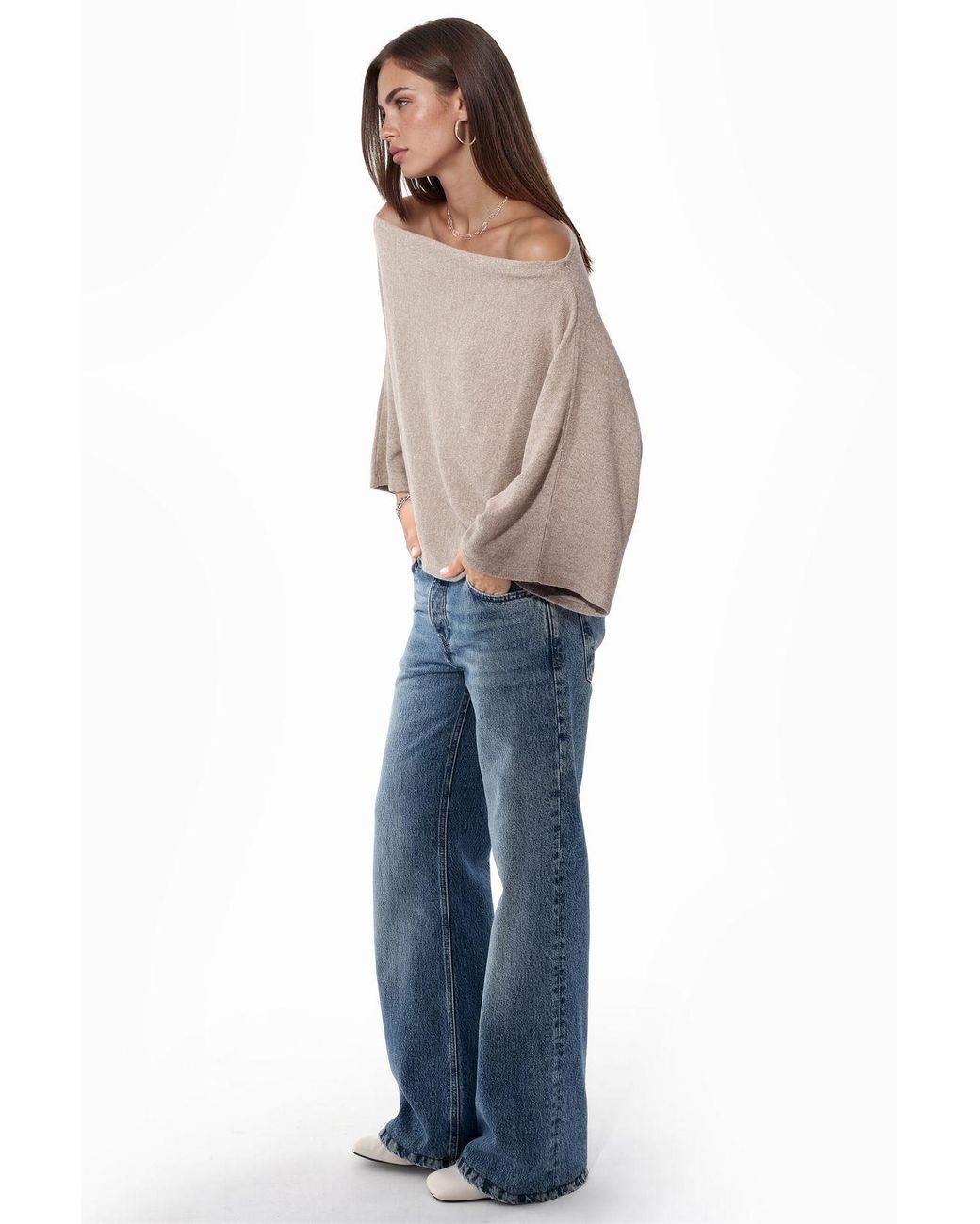Busem Gray Loose Fit Knit Blouse