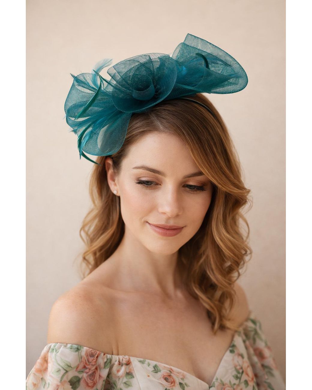 SVNX Blue Knot Feather Fascinator