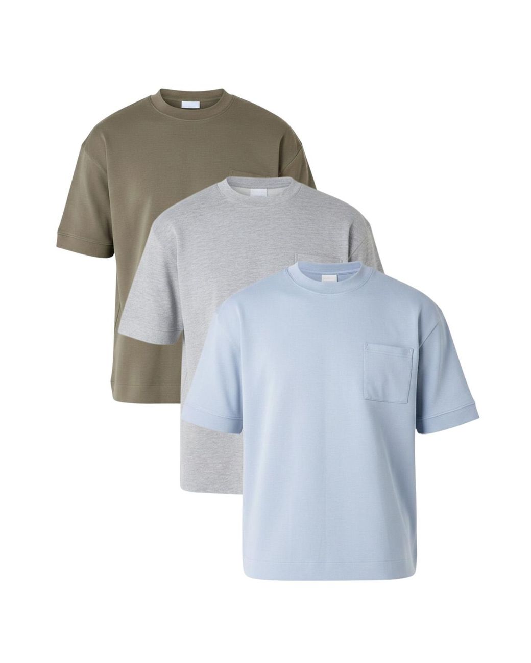 Nines Blue Heavy Duty T-Shirt With Chest Pocket Cotton for men