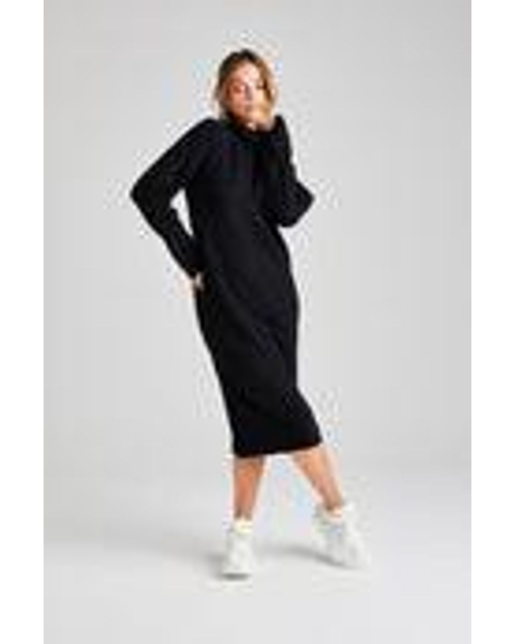 Urban Bliss Black Maxi Roll Neck Dress