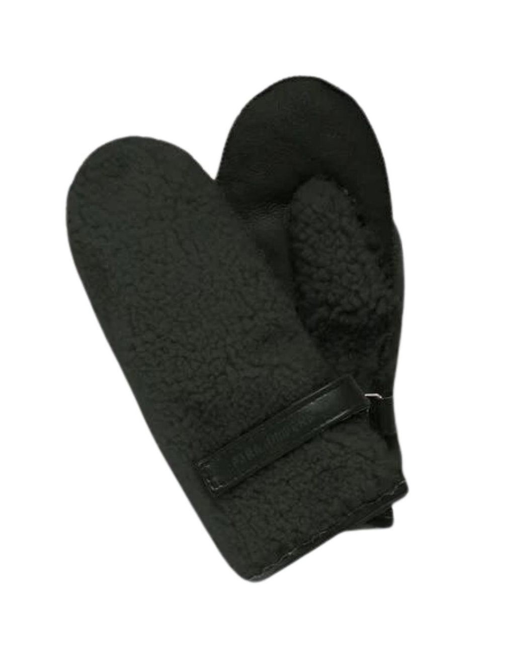 Parajumpers Black Fluffy Mittens Gables Gloves Leather
