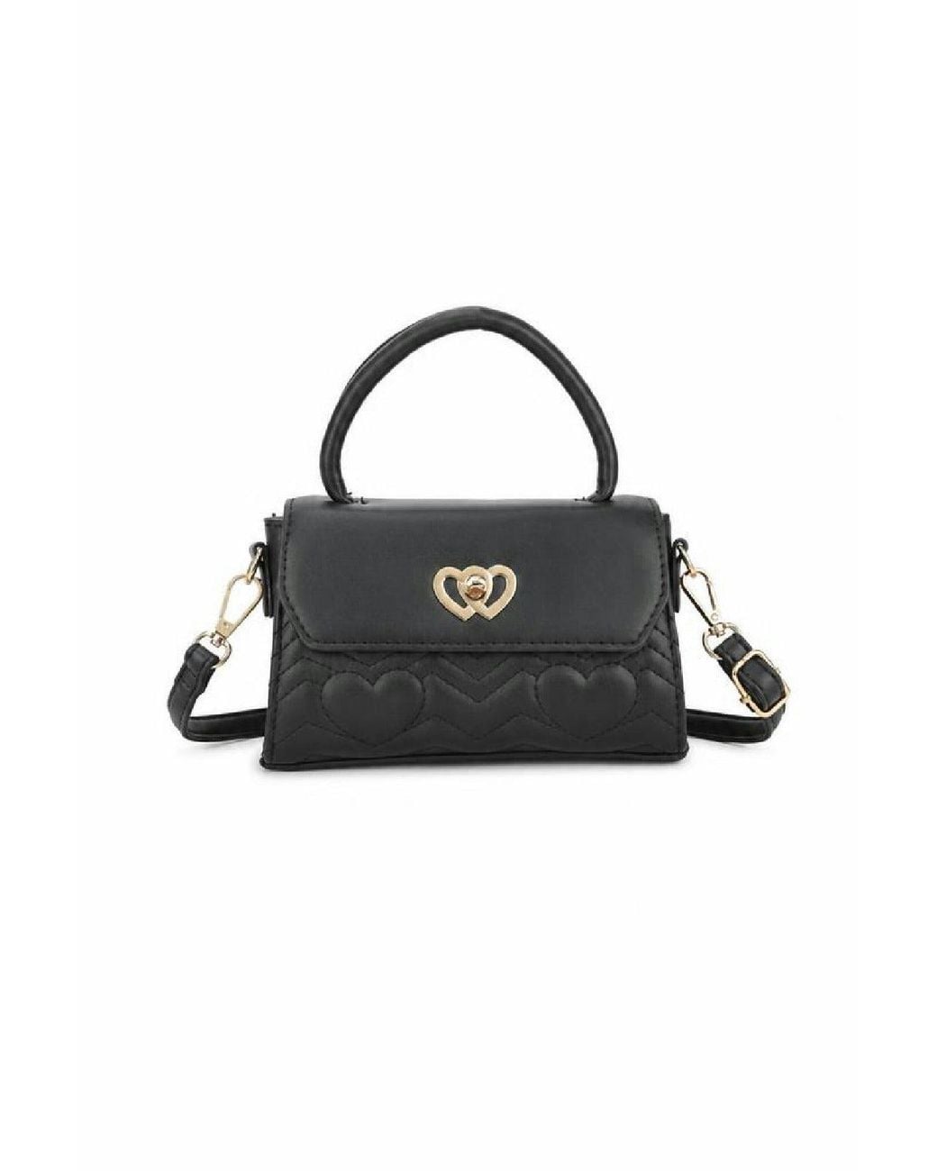 SVNX Natural Heart Quilted Top-Handle Crossbody Mini Handbag
