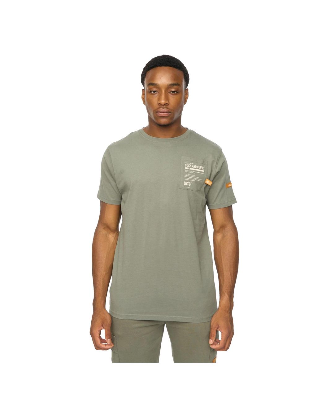 Duck and Cover Green Adamsberg T-Shirt (Dark) Cotton for men
