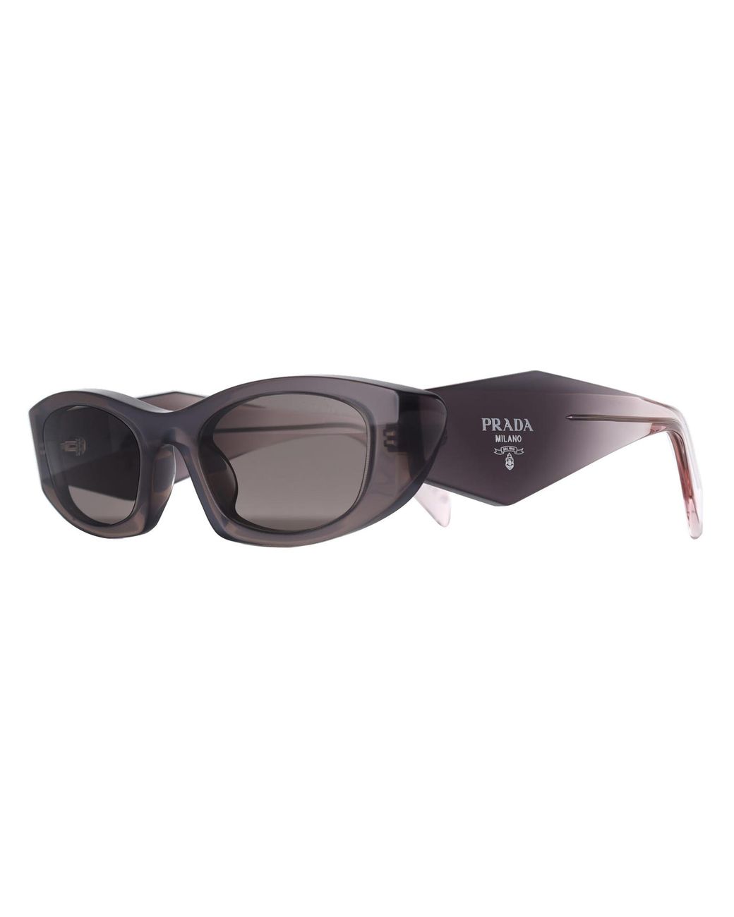 Prada Gray Oval Dark Prb16S