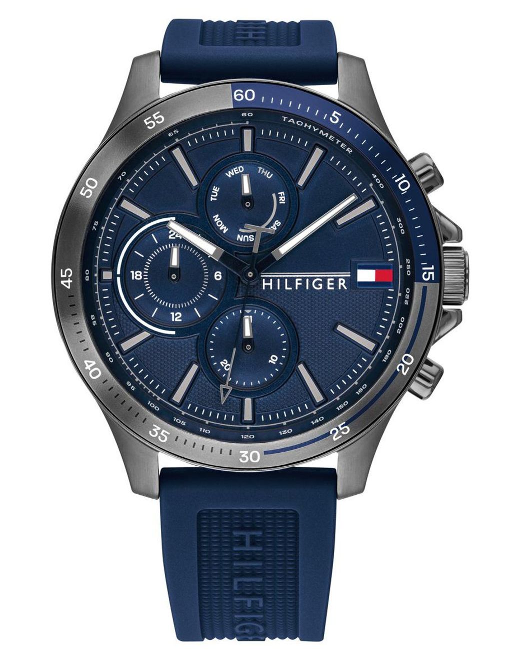 Tommy Hilfiger Blue Bank Watch 1791721 Silicone for men