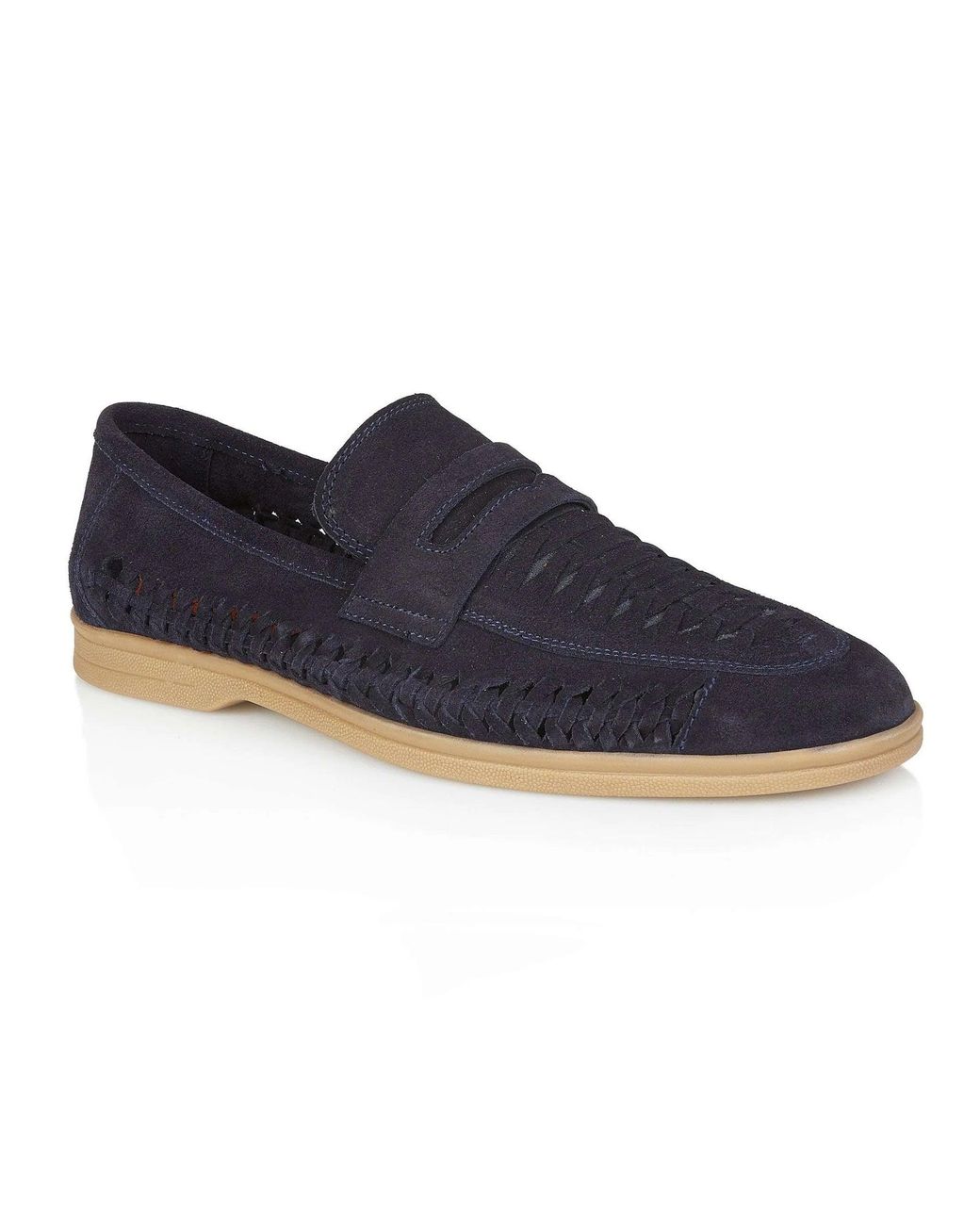 Silver Street London Blue Perth Loafers for men