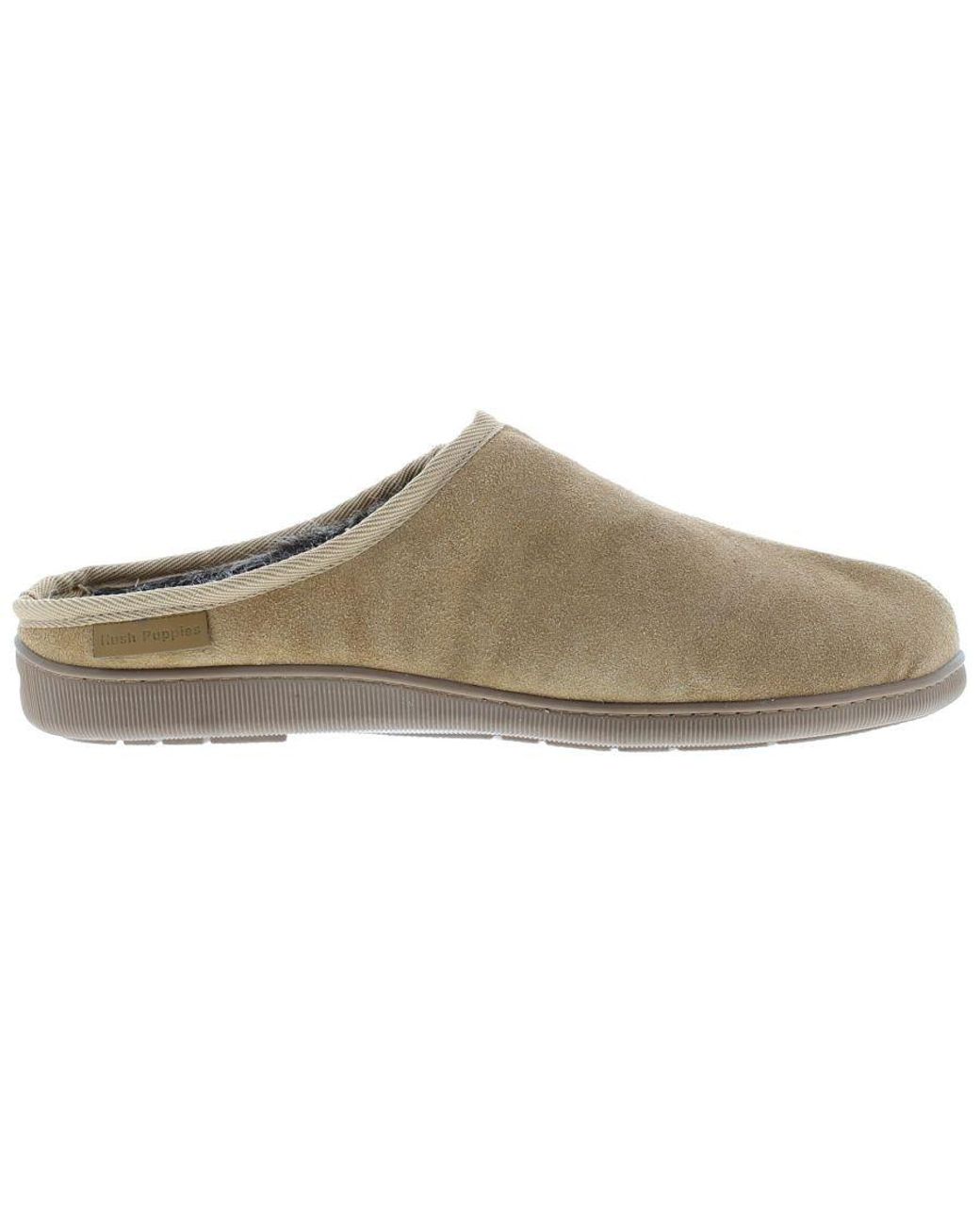 Hush Puppies Brown Ashton Slippers Memory Foam for men