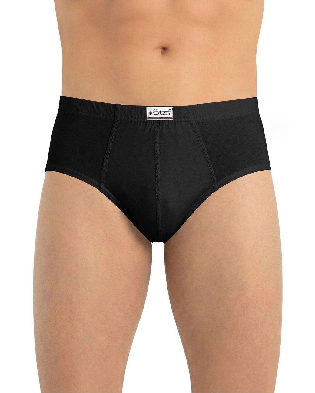 Öts Black Cotton Briefs for men