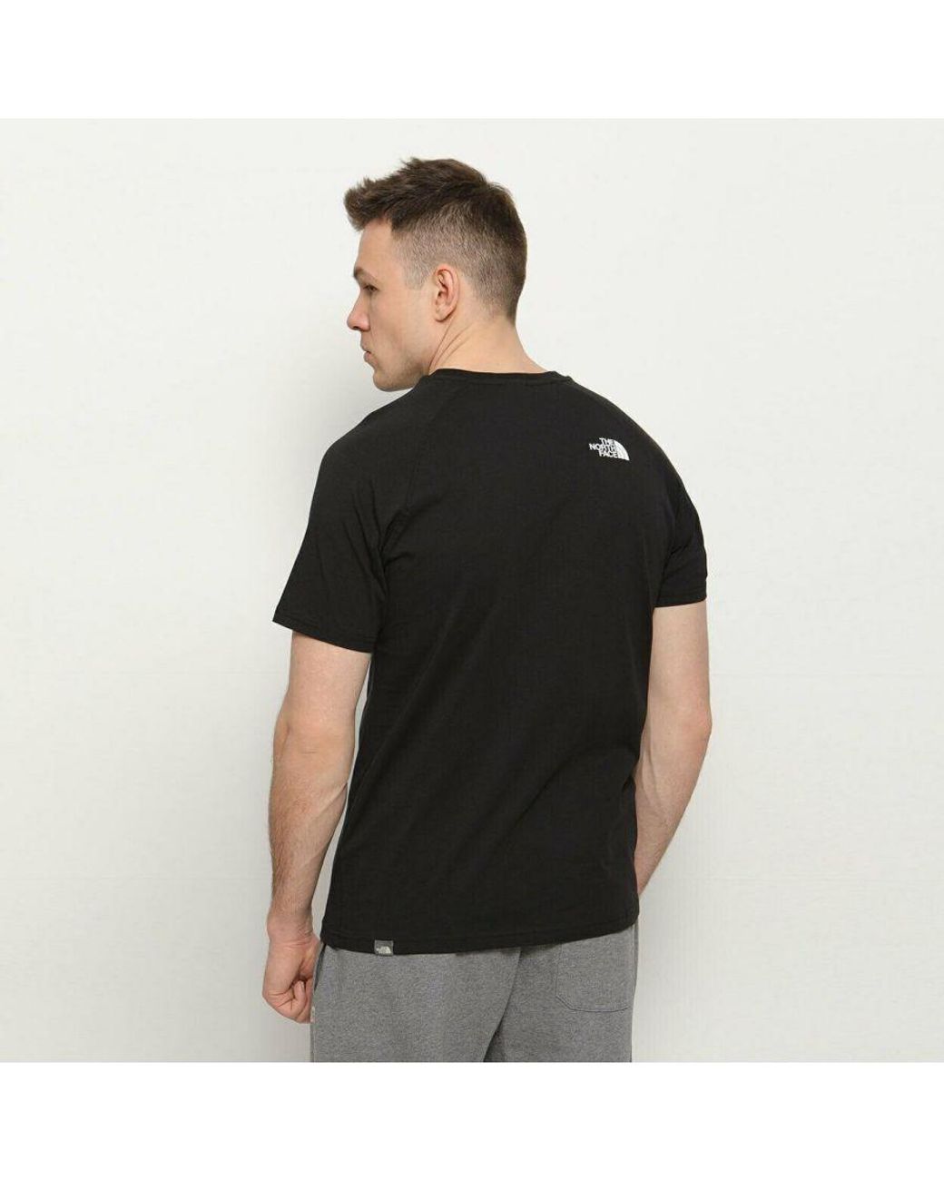 The North Face Black Reglan Sleeve Nse T Shirt Cotton for men
