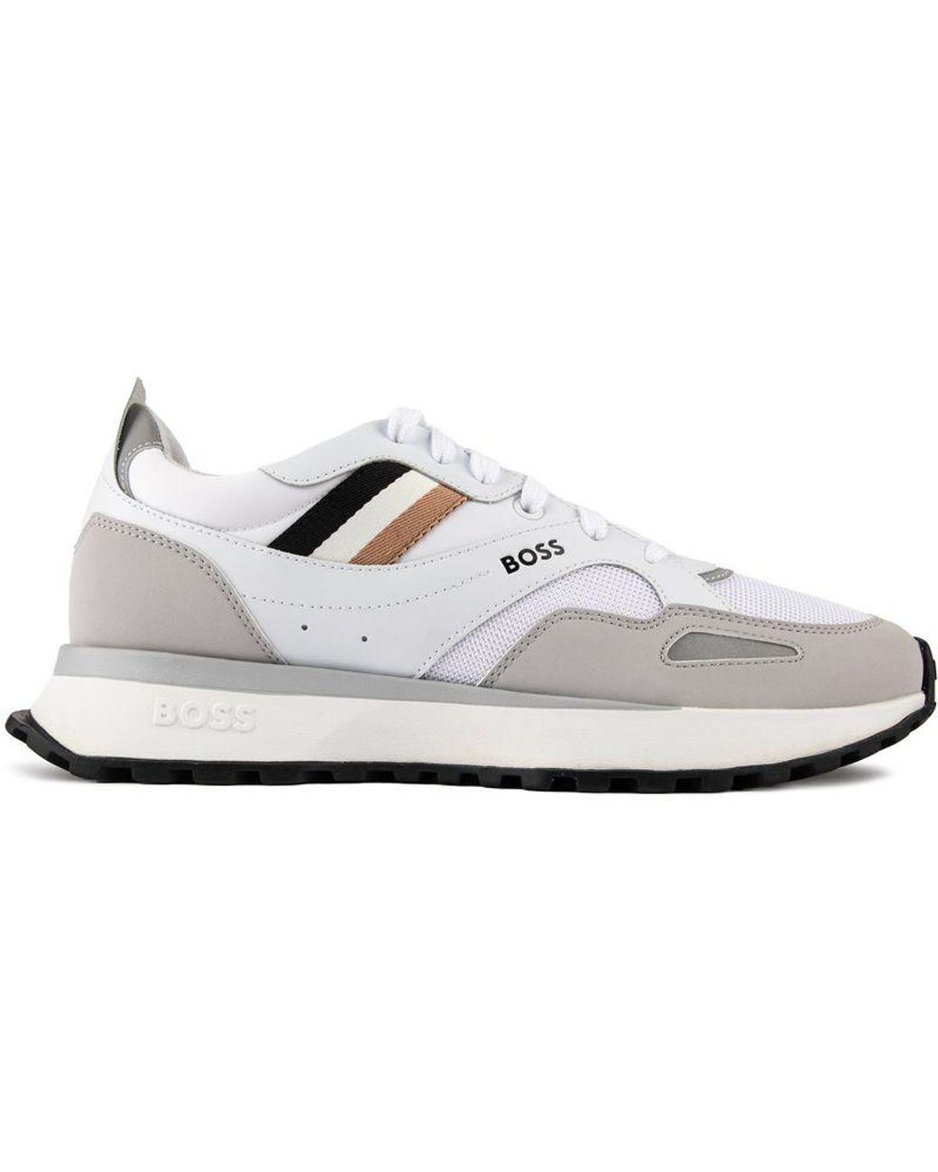 Boss White Jonah Run Trainers for men