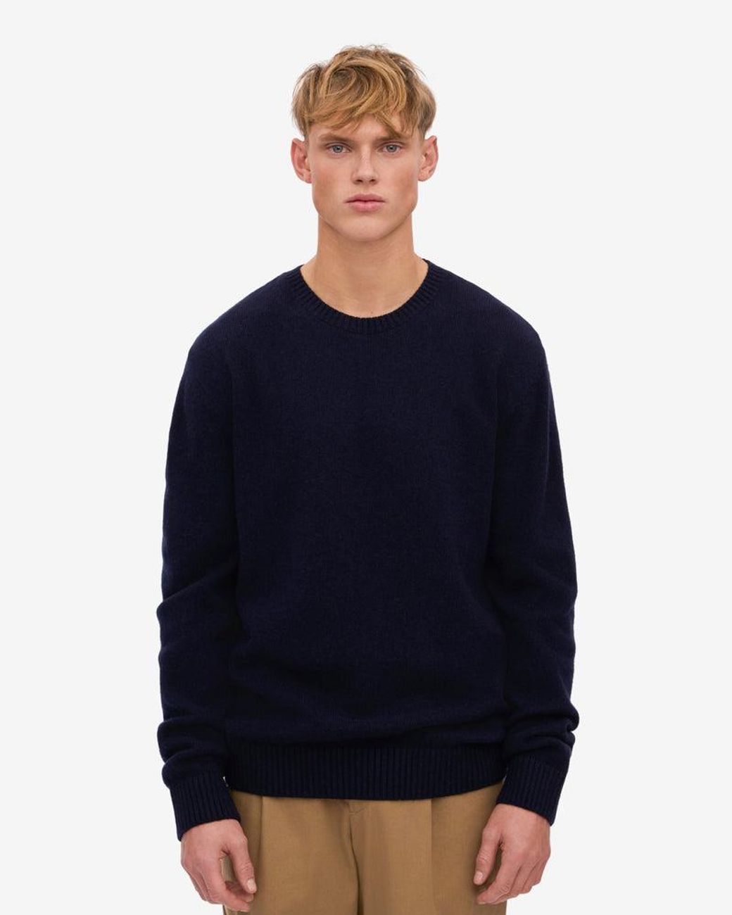 COLORFUL STANDARD Blue Classic Merino Wool Crew Neck Jumper