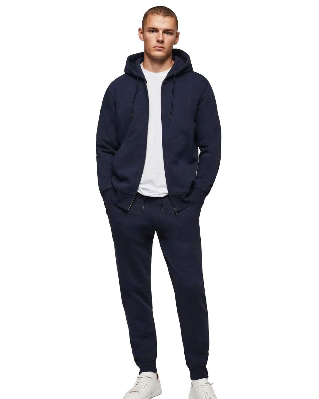 Kruze By Enzo Blue Zip Up Hoodie Tracksuit for men