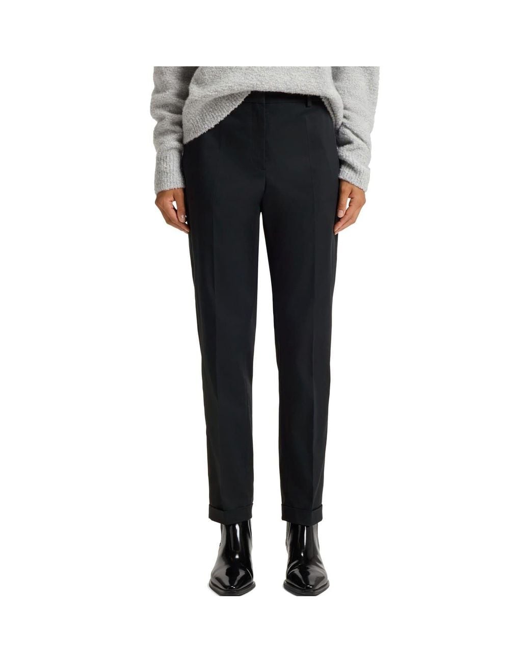 Boss Black Tachinoa Solid Patterned Straight Chinos