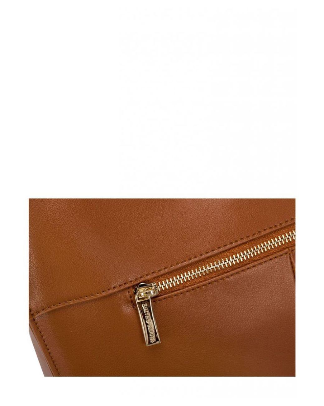 Smith & Canova Brown Smooth Leather Tote Shoulder Bag