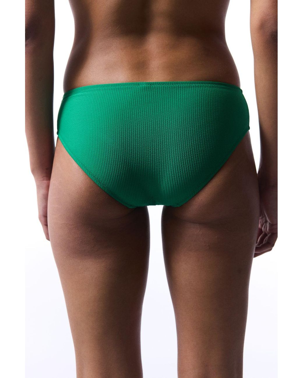 Penti Green Ribbed Mid-Waist Hipster Bikini Bottoms