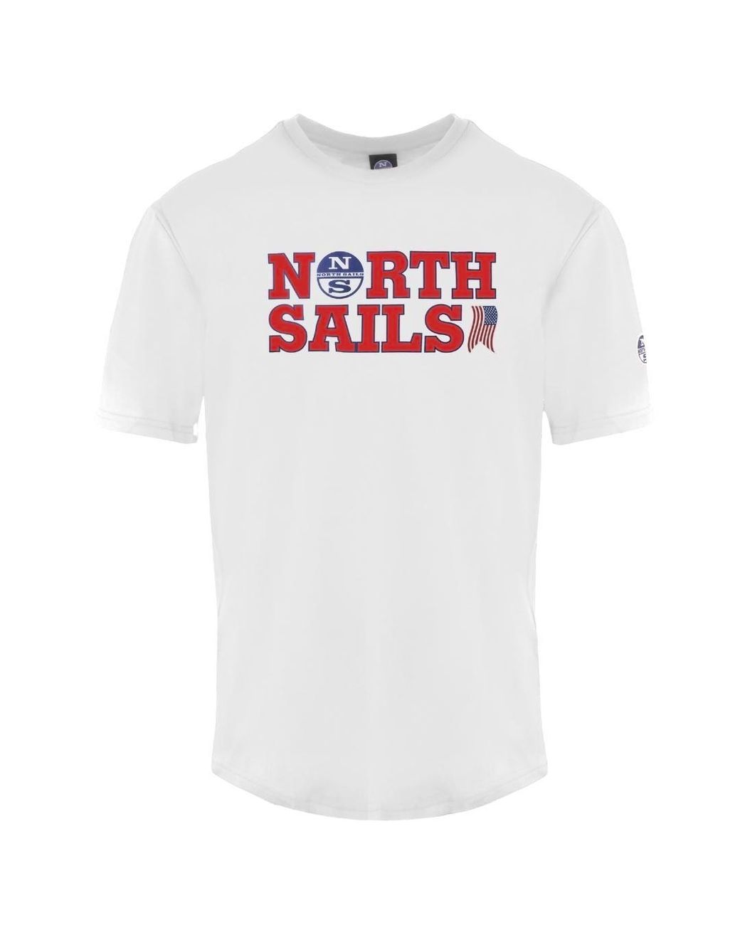 North Sails White Usa T-Shirt Cotton for men
