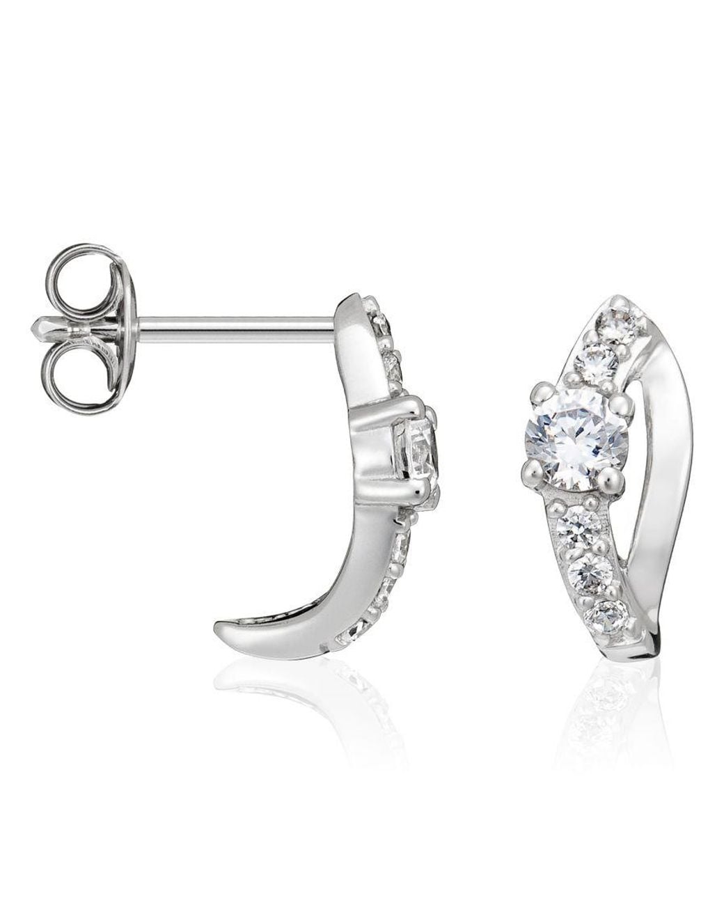 Orphelia Metallic 925 Sterling Stud Earrings