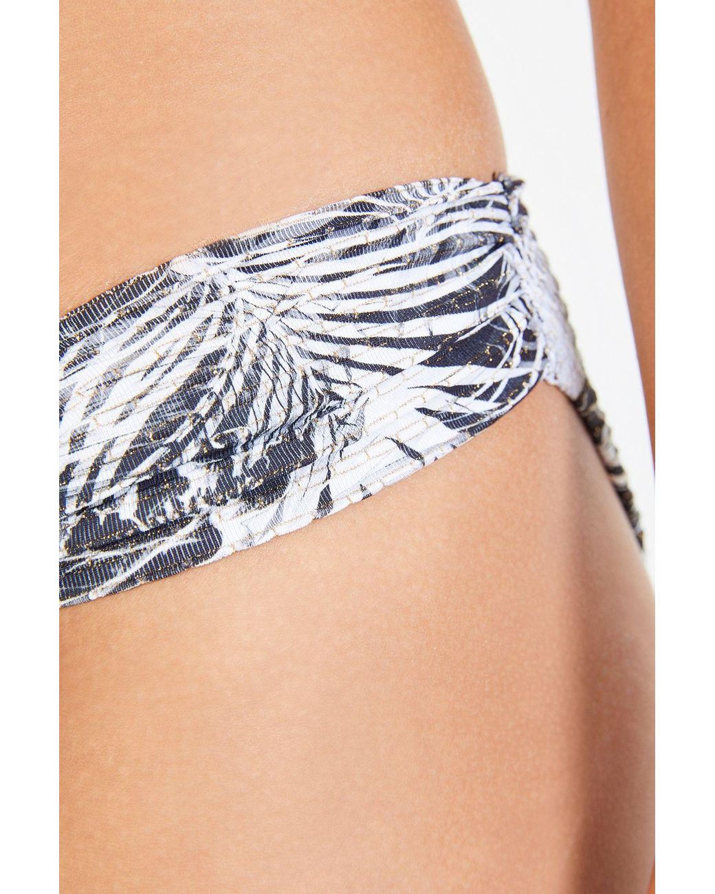 Penti Blue Low-Waist Tropical Hipster Bikini Bottoms