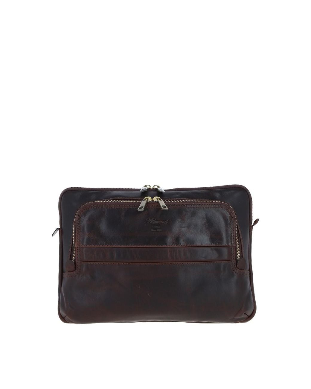 Ashwood Leather Black Real Laptop Sleeve Bag for men
