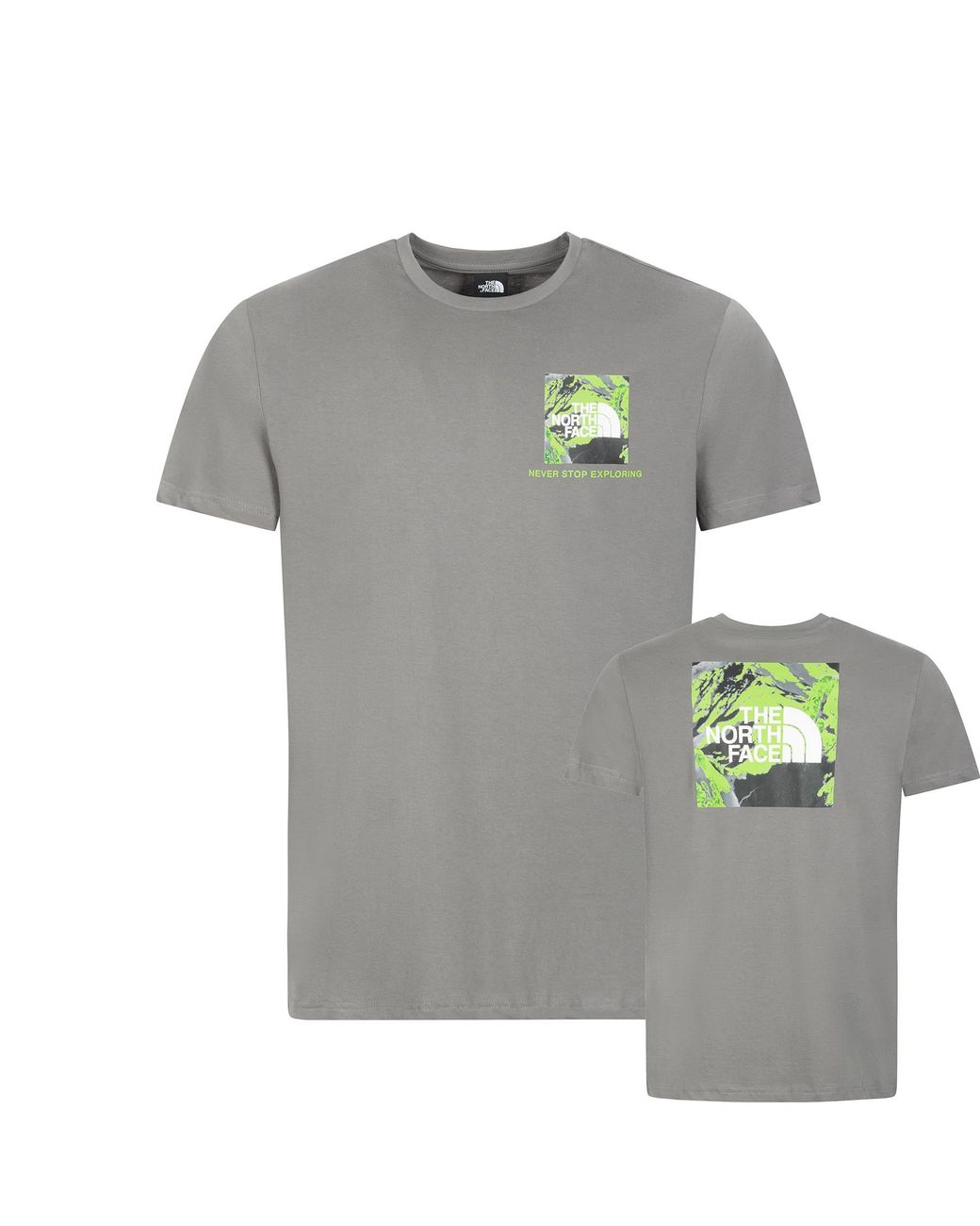 The North Face Gray Heat Map Short Sleeve T-Shirt Cotton for men