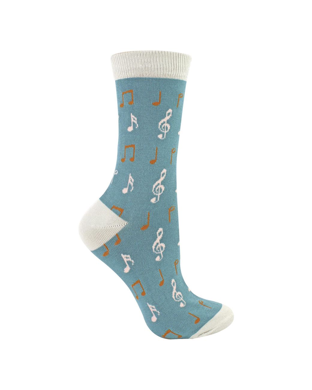 Miss Sparrow Blue 1 Pack Ladies Novelty Patterned Bamboo Socks