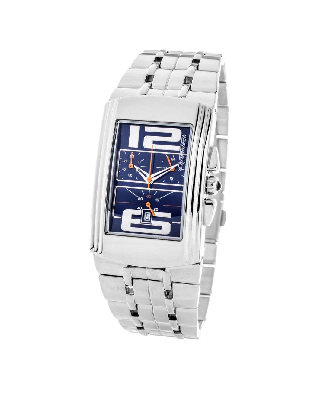 Chronotech Blue Silver Steel Watch