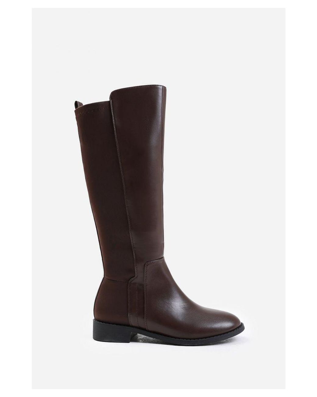 Where's That From Brown Knee-High Side-Zip Boots