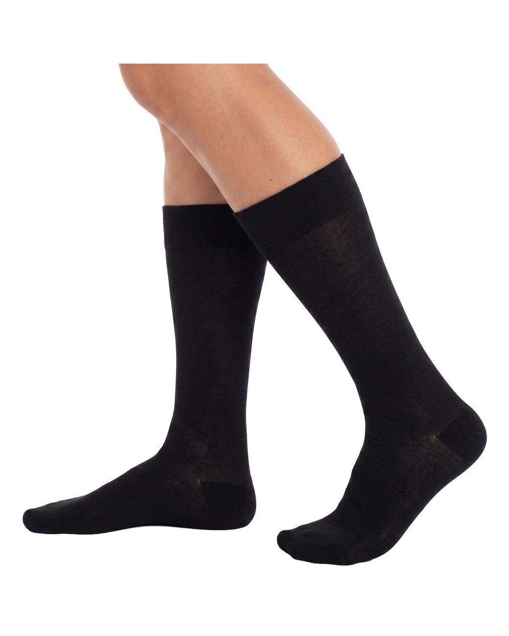 Pro Socks Black 6 Pairs Executive Cotton High-Top Seamless S15100 for men