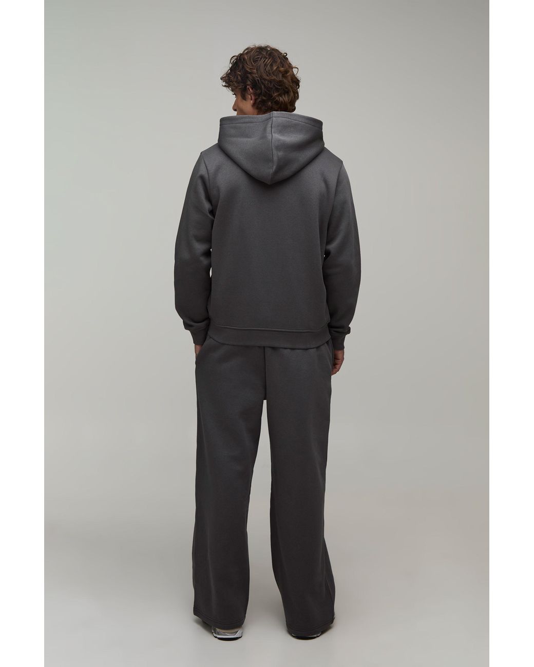 BoohooMAN Black Essential Wide Leg Jogger for men