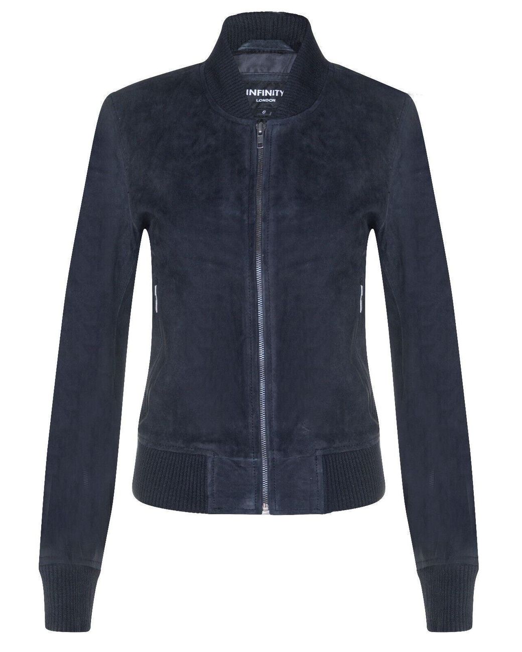 Infinity Leather Blue Classic Ma-1 Suede Bomber Jacket-Newbury