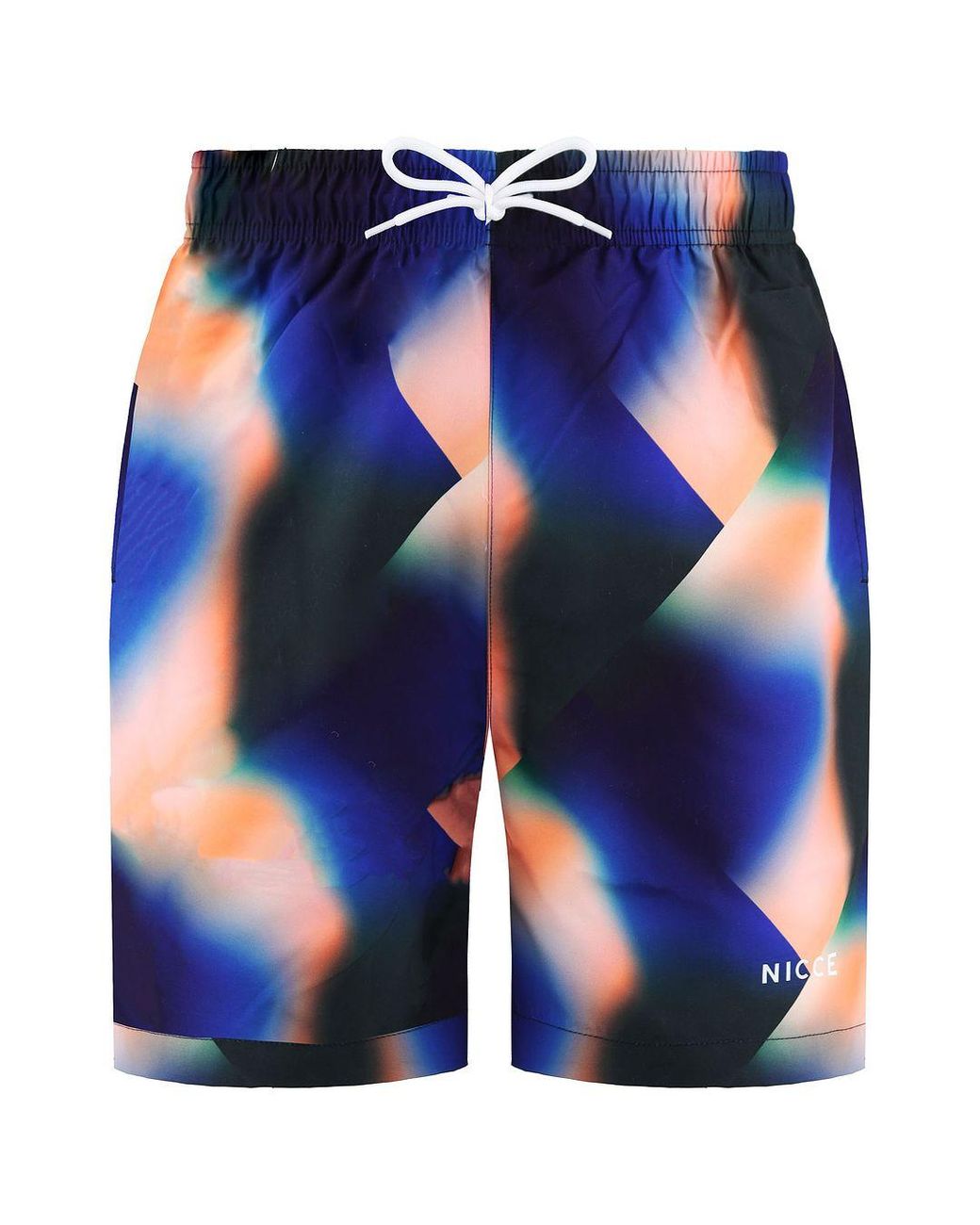 Nicce London Blue Paradise Multicoloured Swim Shorts for men