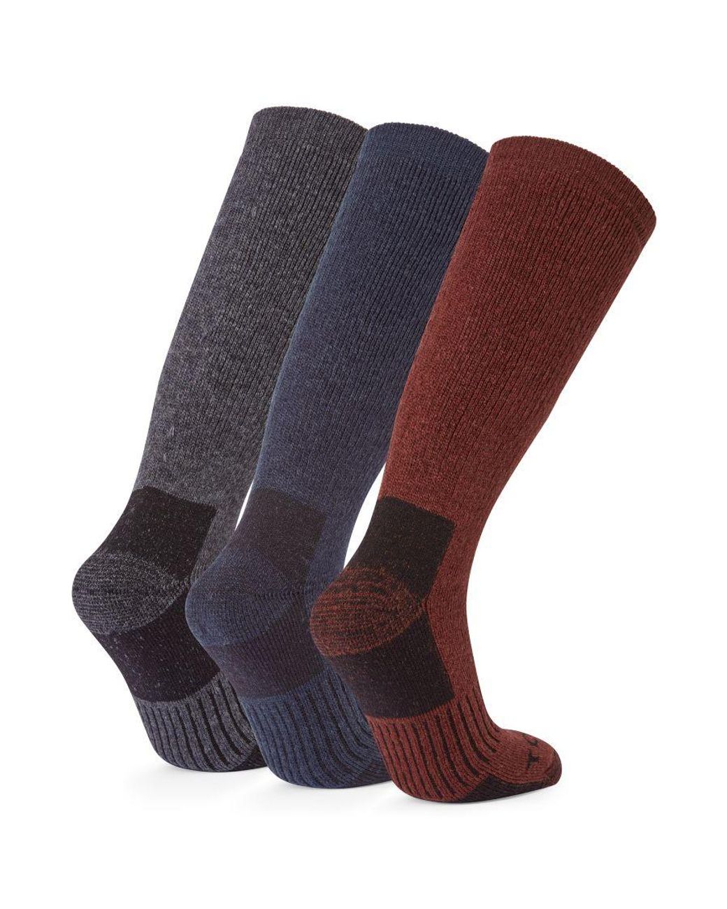 TOG24 Blue Villach 3 Pack Trek Socks Dark Marl/Port/Dark for men