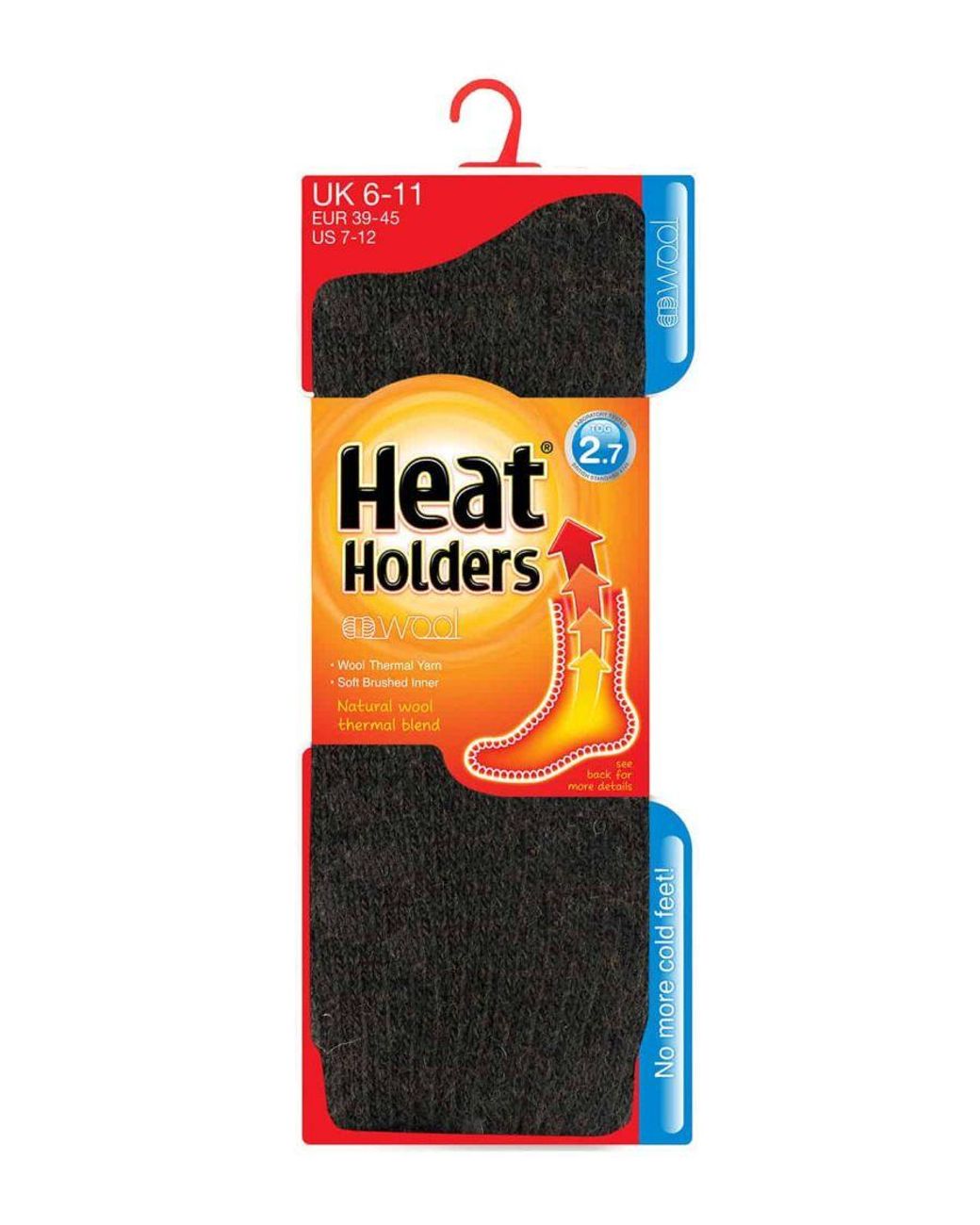 Heat Holders Black Thick Heavy 2.7 Tog Short Thermal Wool Rich Socks for men