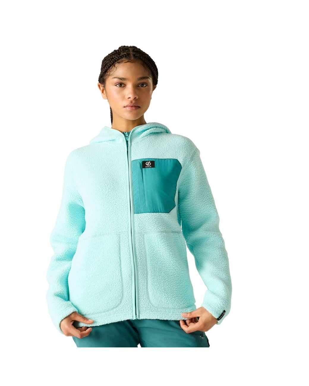 Dare 2b Blue Ladies Firn Borg Hooded Fleece (Water Ballet)