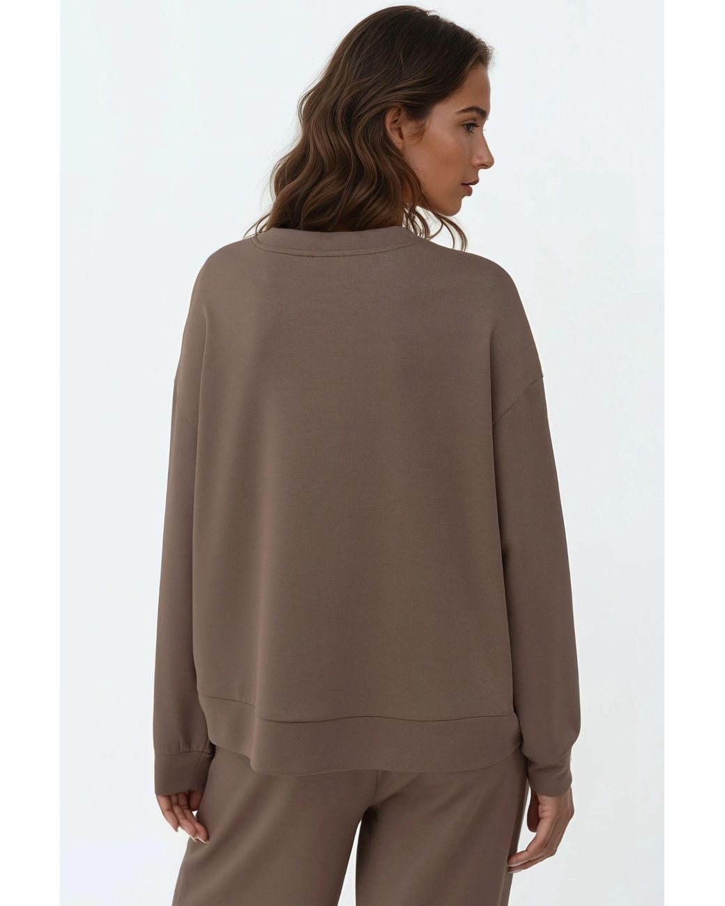 Hiccup Brown Modal Touch Basic Sweatshirt