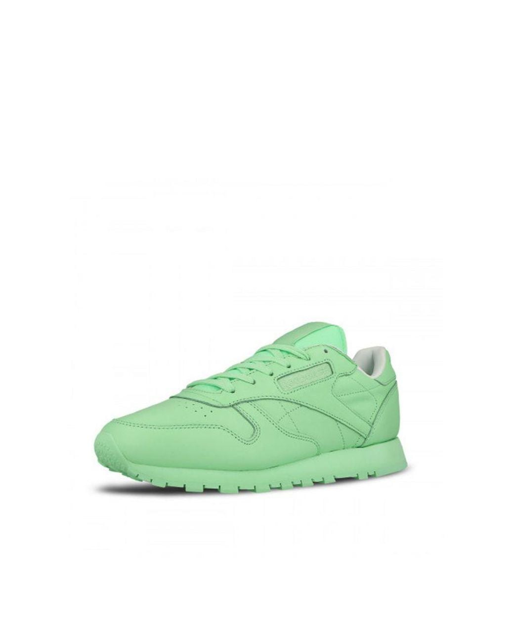 Reebok Green Classic Pastels Lace-Up Smooth Leather Trainers Bd2773