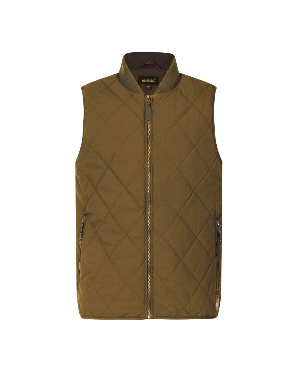 Regatta Green Harvin Diamond Quilt Body Warmer (Rich Tan) for men