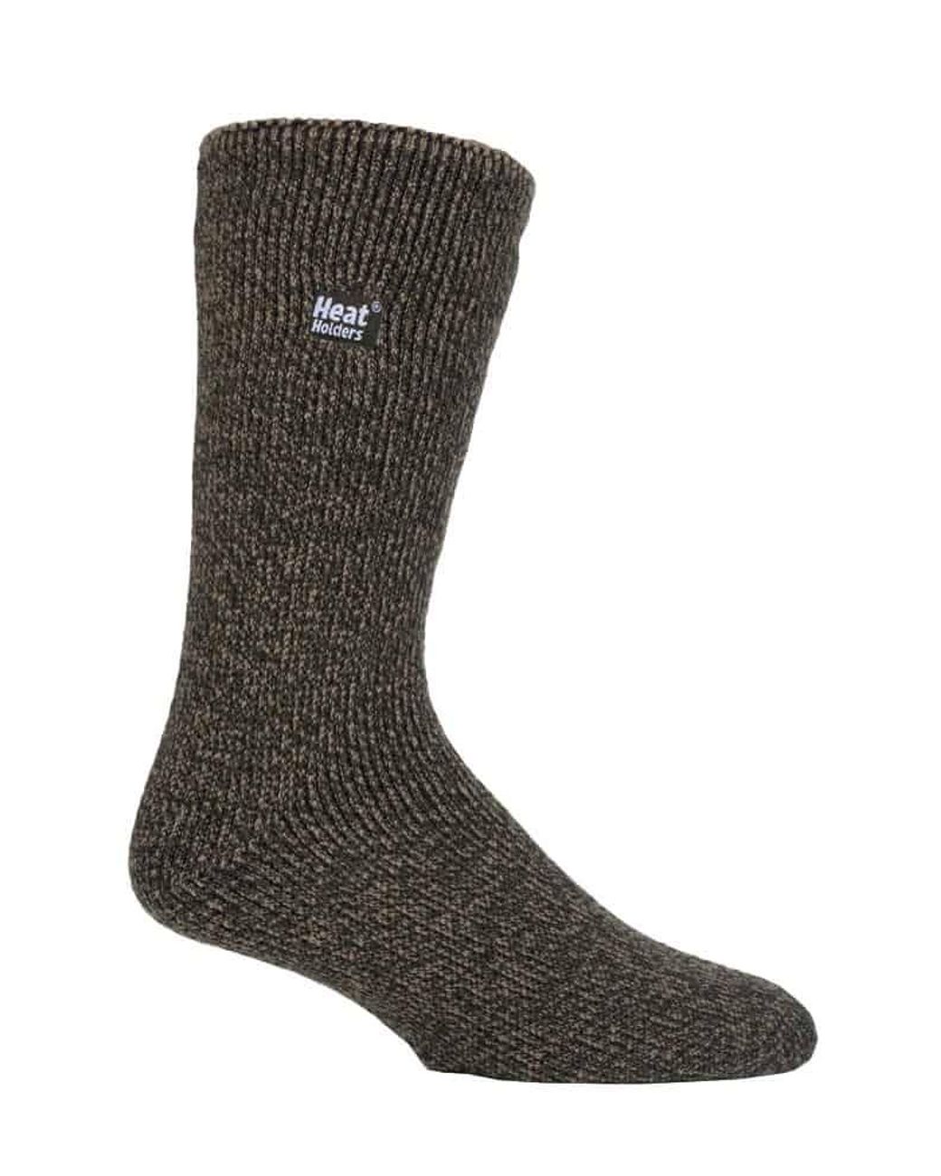 Heat Holders Gray Winter Merino Wool Thermal Socks With Reinforced Heel And Toe for men