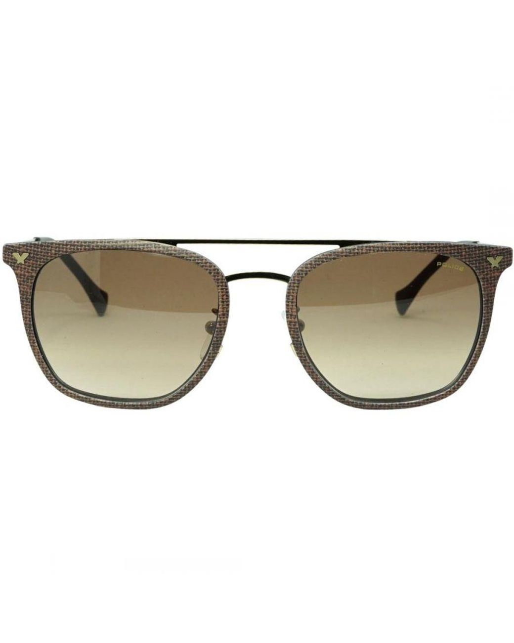 Police Brown Spl152 Ggny Sunglasses Metal (Archived) for men