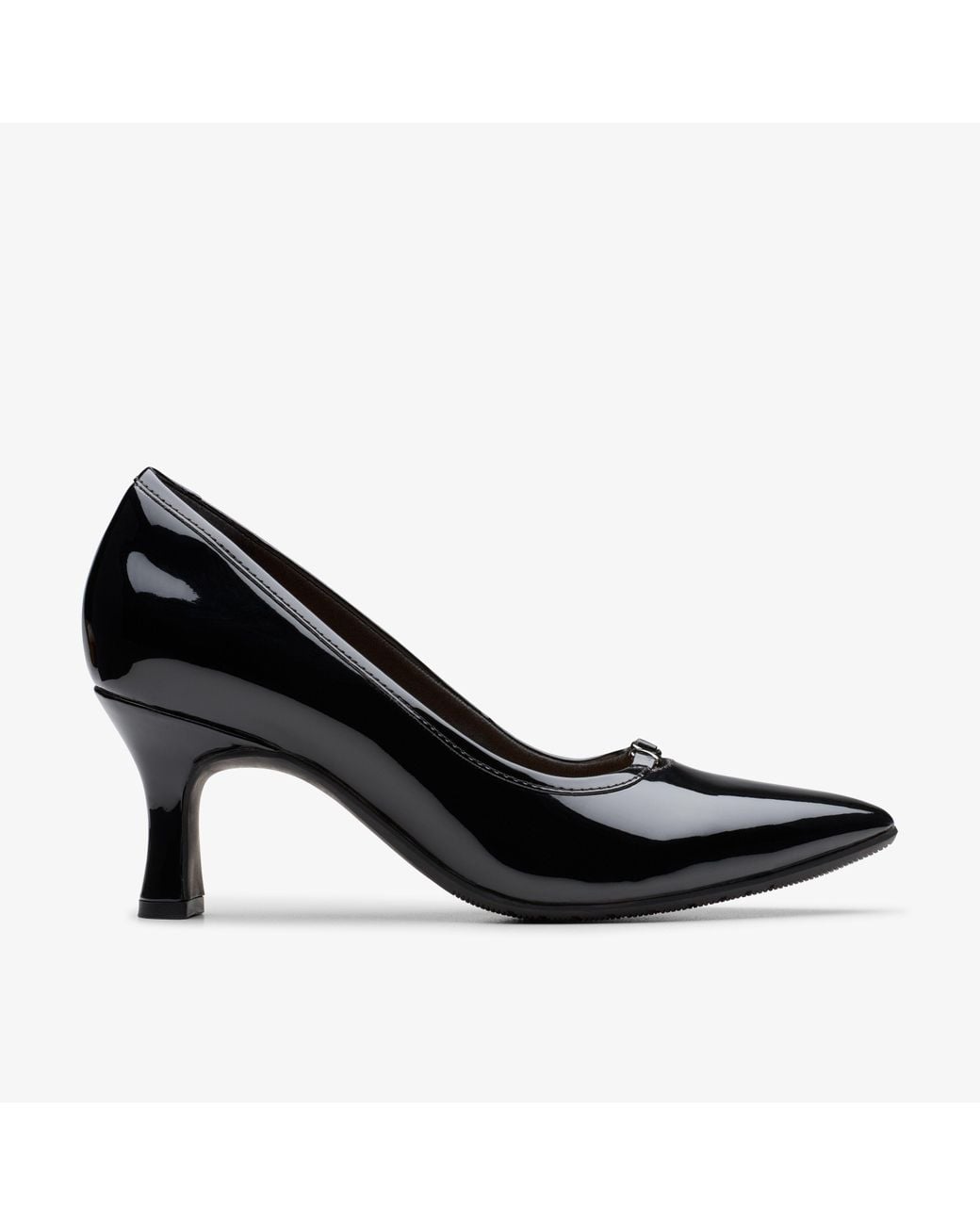 Clarks Black Kataleyna West Pat Shoes Patent Leather