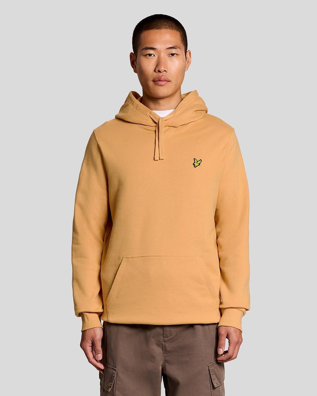Lyle & Scott Natural Loopback Cotton Hoodie for men