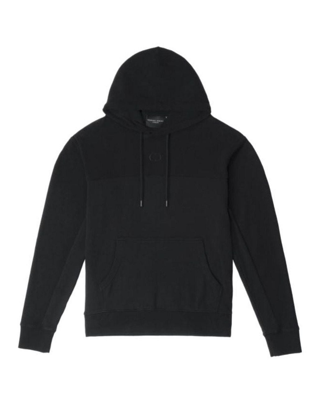 Criminal Damage Black Reverse Loopback Hoodie Cotton for men
