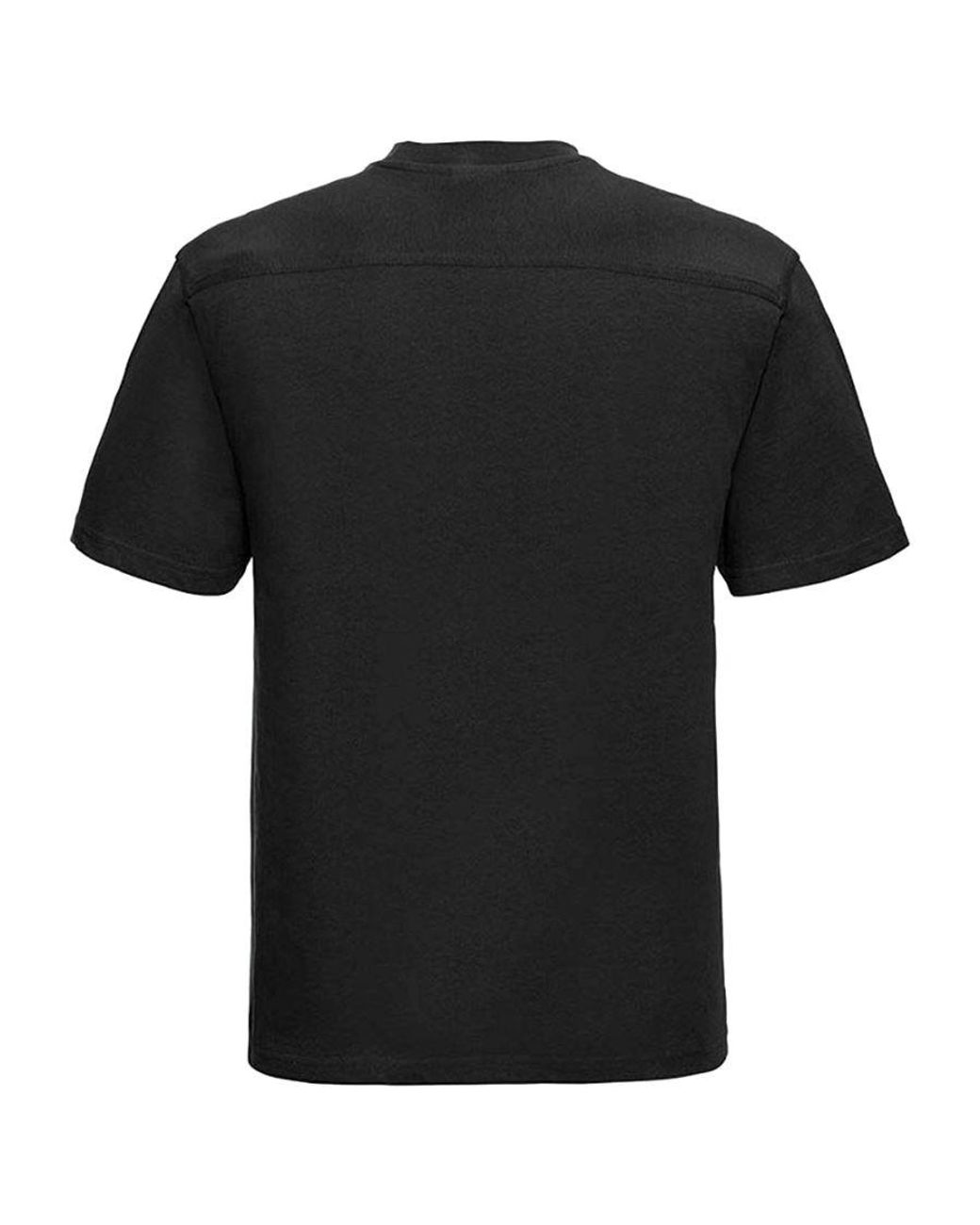 Russell Black Europe Short Sleeve Cotton T-Shirt for men