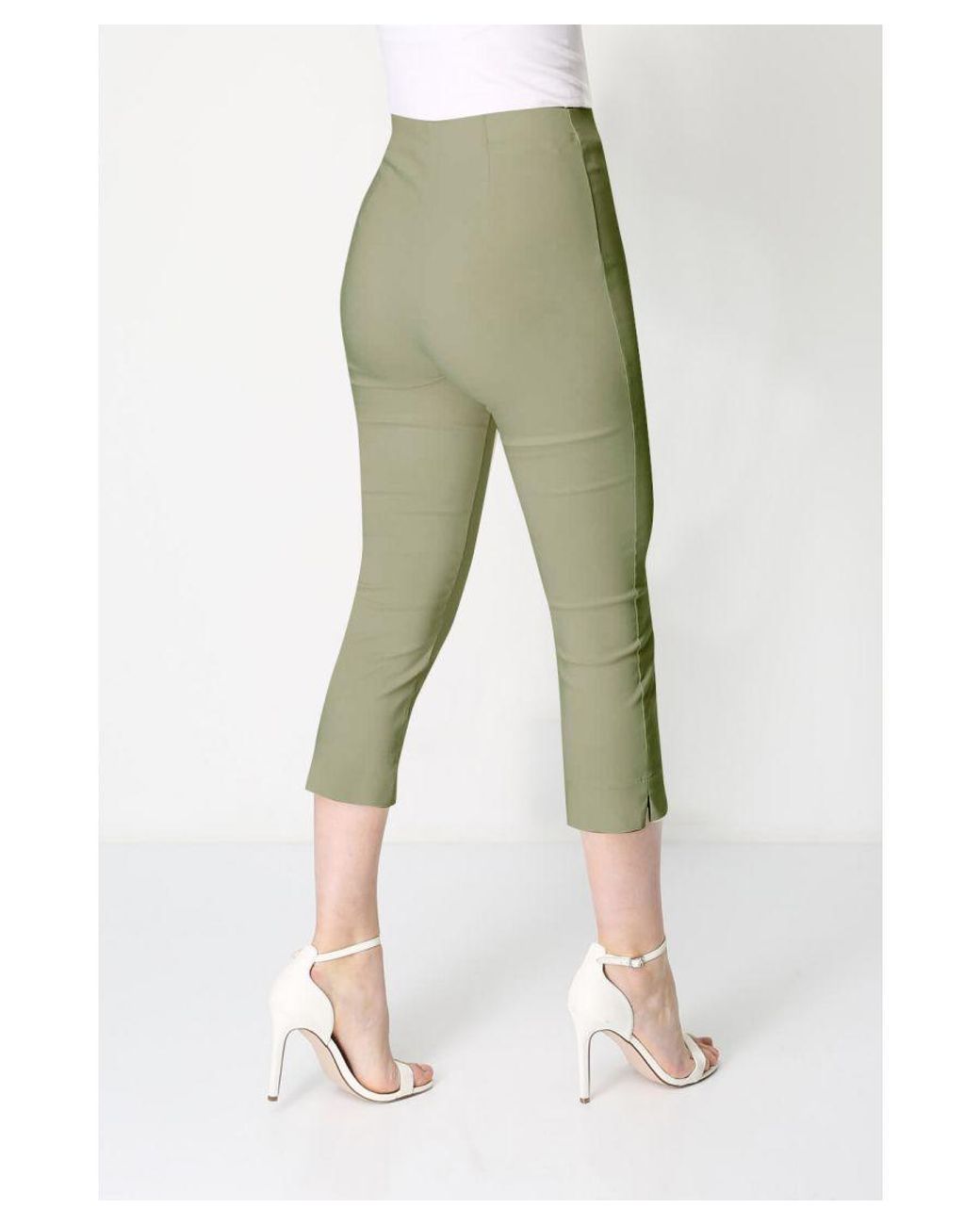 Roman Green Cropped Stretch Trouser