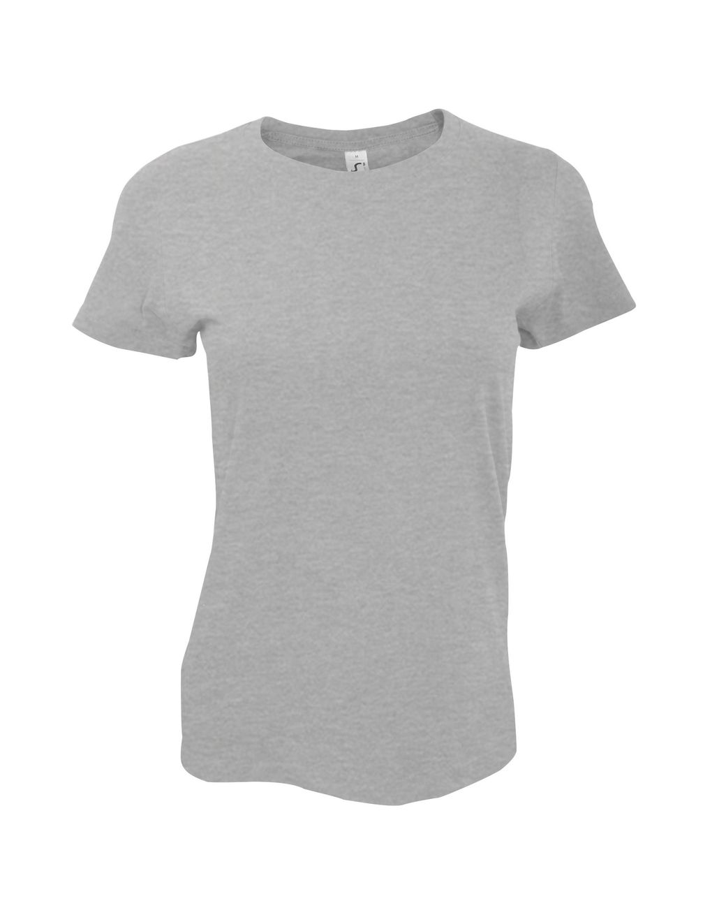 Sol's Gray Ladies Imperial Heavy Short Sleeve T-Shirt Marl) Cotton