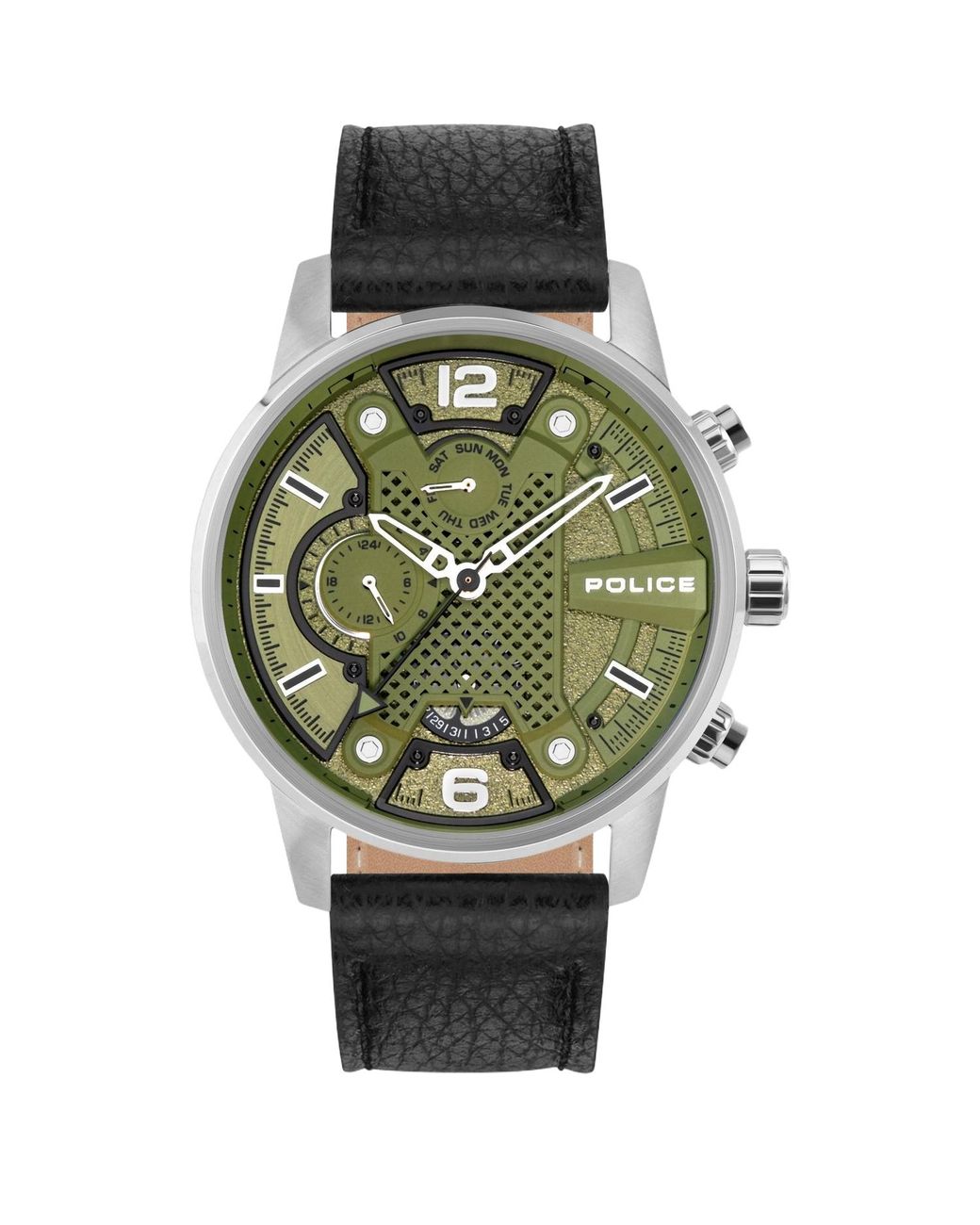 Police Green Watch Quartz Stainless Steel for men