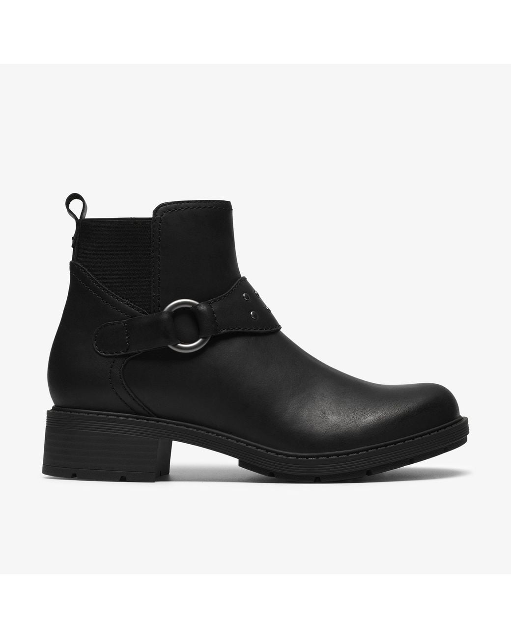 Clarks Black Hearth Stud Leather Boots