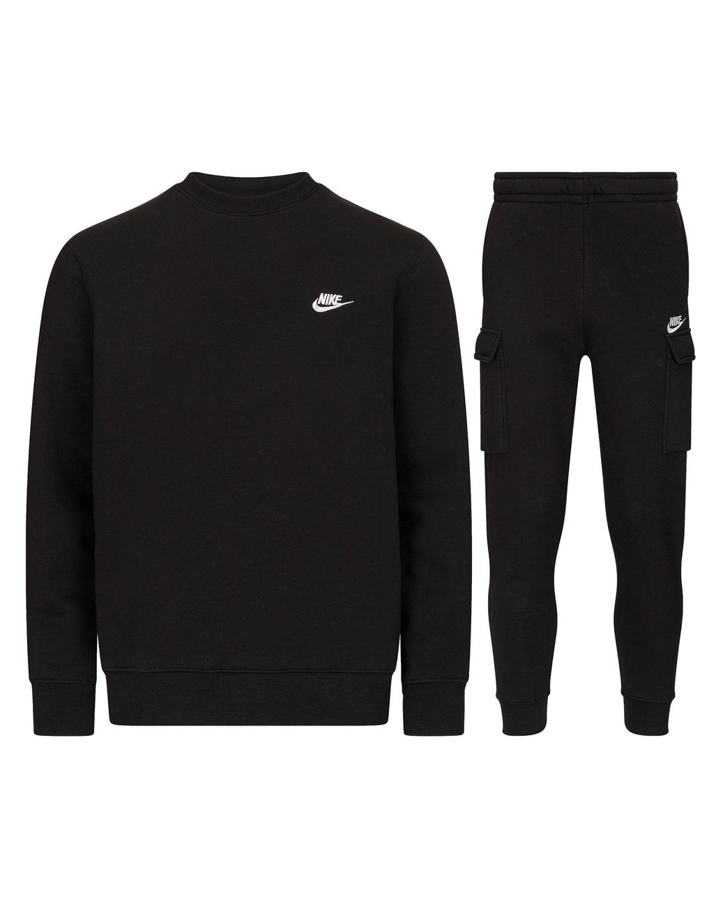 Nike Sportswear Club Fleece Cargo Tracksuit Cotton in Black for Men Lyst UK