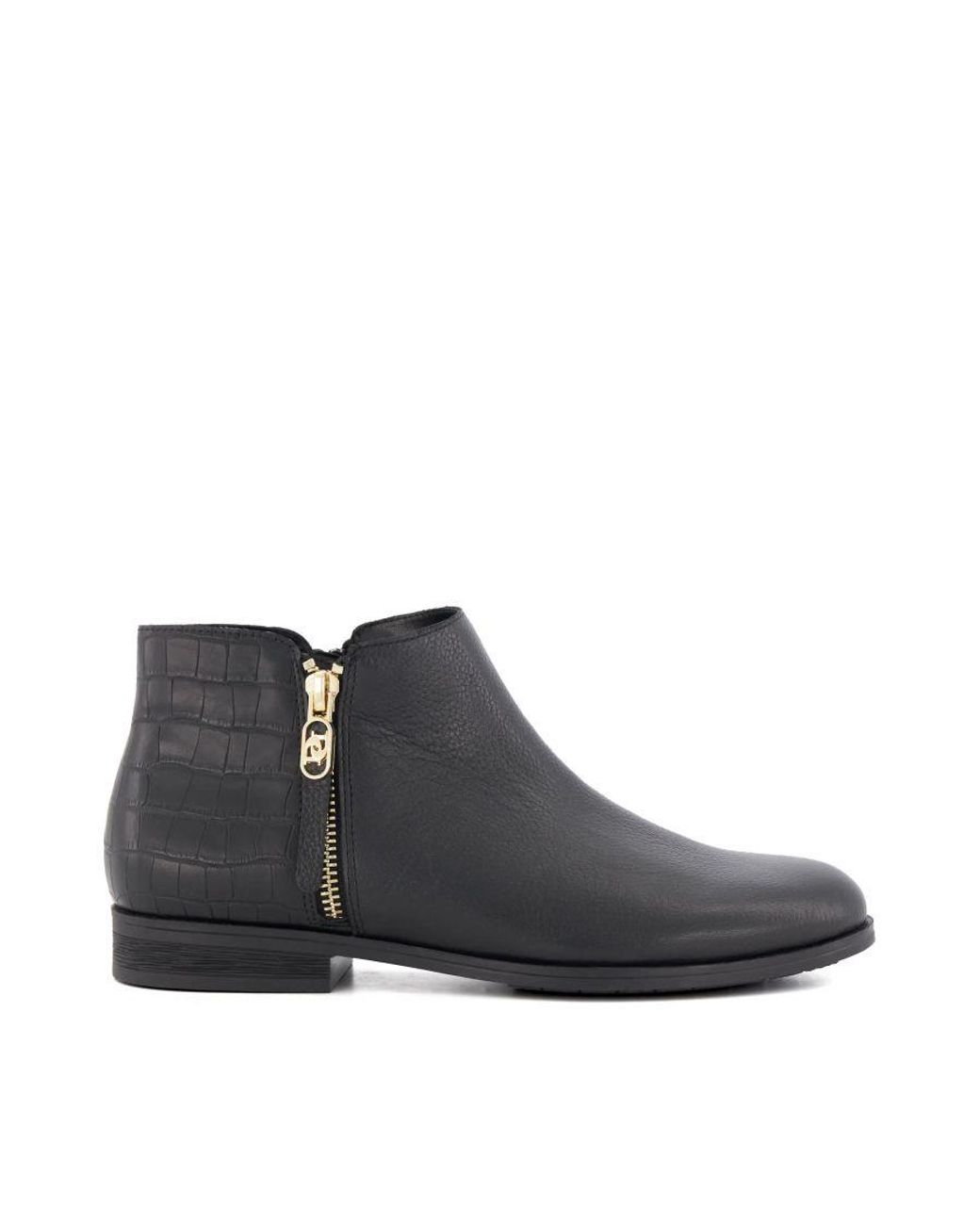 Dune Black Ladies Casual Ankle Boots Pond