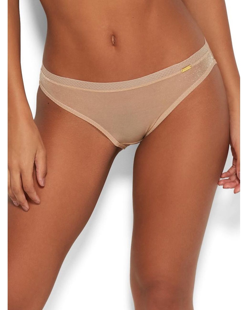 Gossard Brown Glossies Sheer Brief